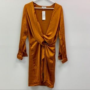 Lioness Satin Knotted Dress